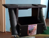 Spinning and echo sounder holder small No. 6 with plastic pipes (LWH 340x250x200)