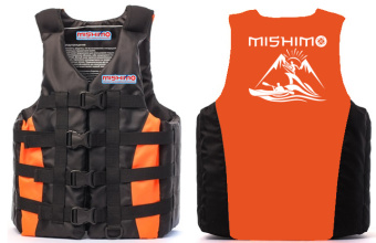Life jacket MISHIMO PRO Premium quality Black-orange