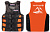 Life jacket MISHIMO PRO Premium quality Black-orange