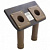 Spinning holder for double lick-cable ((LWH 255x160x40)